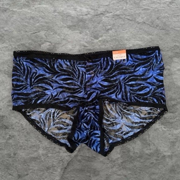 CACIQUE • Printed Lace Boyshort See You Hanky Panky Panties - Picture 3 of 3